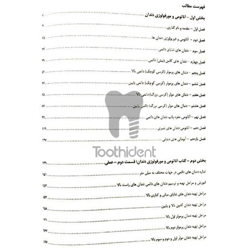 فهرست-کتاب-آناتومی-و-مورفولوژی-دندان-نوشته-حسن-بهناز-1