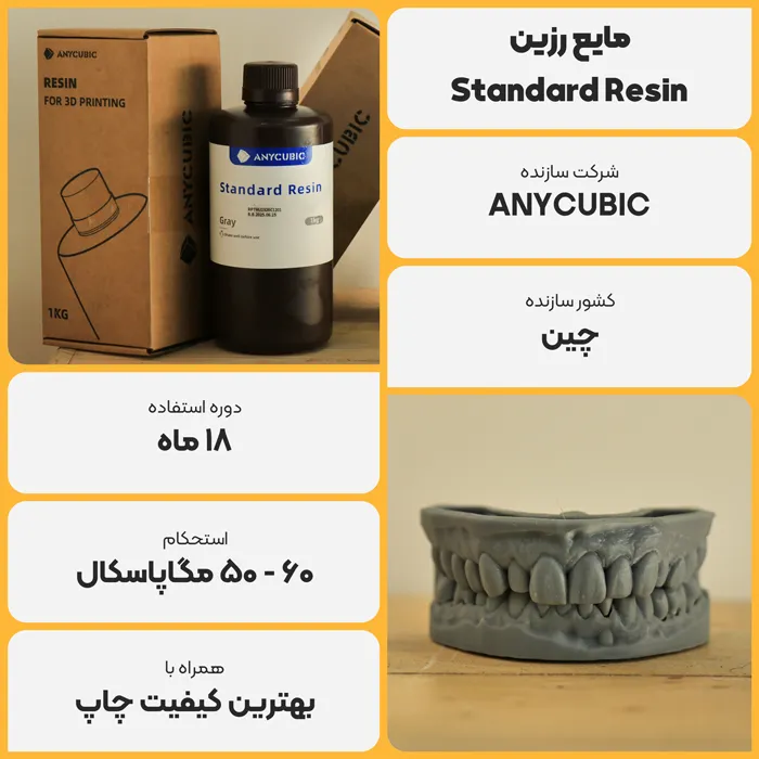 عکس توضیحات رزین AnyCubic