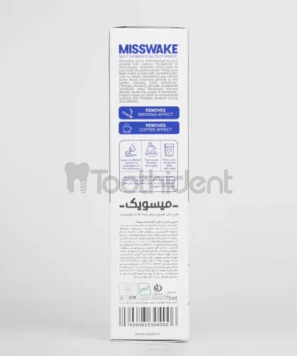 جعبه خمیر دندان سفید کننده روزانه میسویک - مدل Misswake Daily Bleaching X-13 White از نمای بغل