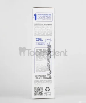 جعبه خمیر دندان سفید کننده روزانه میسویک - مدل Misswake Daily Bleaching X-13 White از نمای پشت