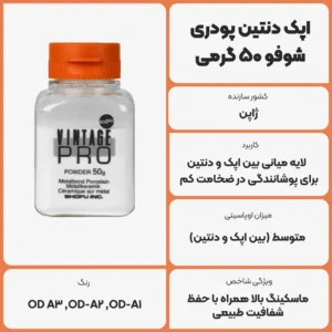 عکس توضیحات اپک دنتین پودری شوفو 50 گرمی