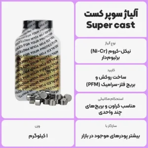 عکس توضیحات آلیاژ سوپر کست Super cast