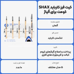 عکس توضیحات کیت فرز کارباید SHAX کومت Komet برای آلیاژ