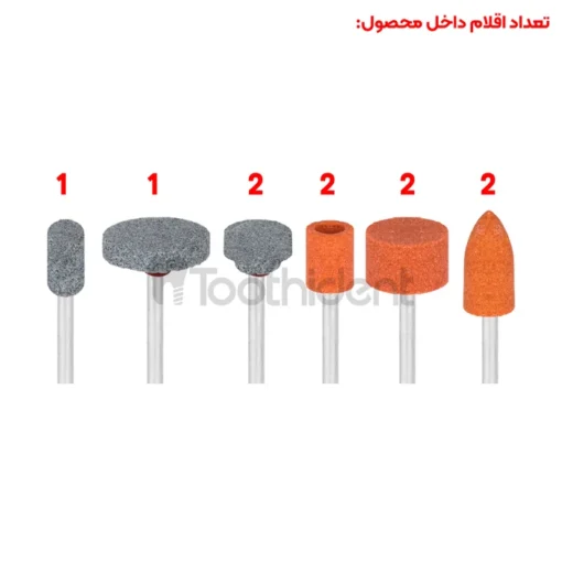 اقلام ست لوازم جانبی 244 پارچه فرز انگشتی سیلور GT-RA244 1